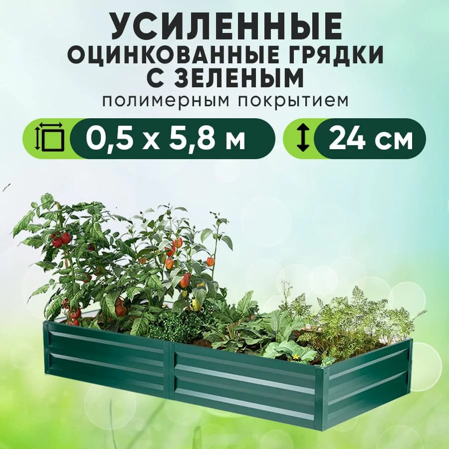 Зеленая усиленная грядка (0,5 х 5,8)